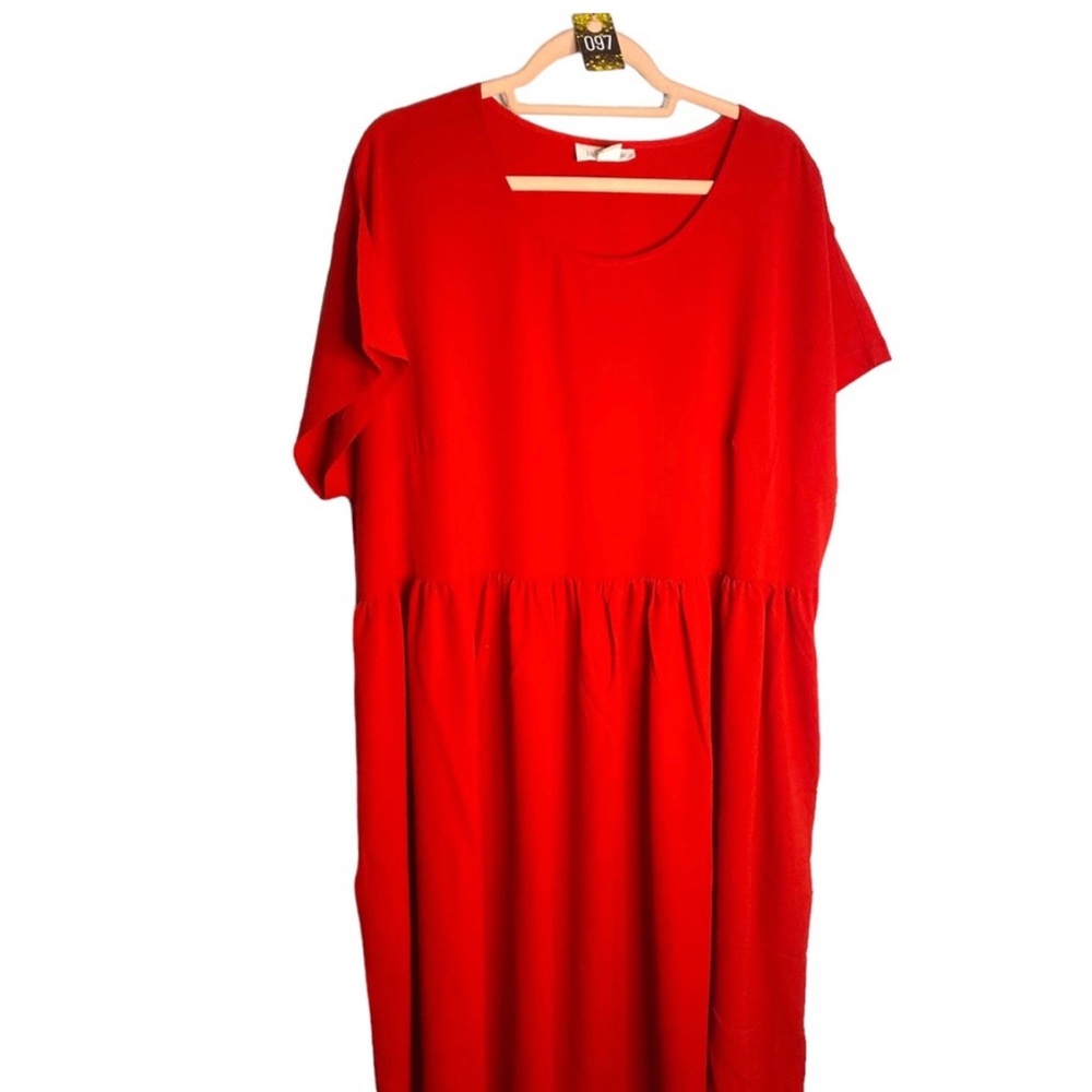 red Loralette empire waist dress size 20